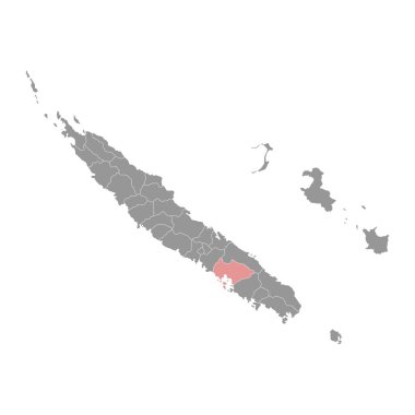 Boulouparis komün haritası, Yeni Kaledonya 'nın idari bölümü. Vektör illüstrasyonu.