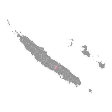 Sarramea commune map, administrative division of New Caledonia. Vector illustration. clipart