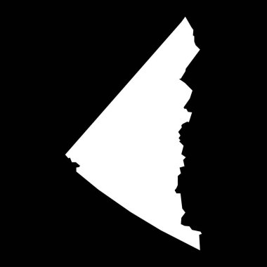 Yukon Bölgesi haritası, Kanada eyaleti. Vektör illüstrasyonu.