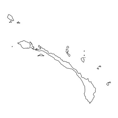 Yeni İrlanda haritası, Papua Yeni Gine 'nin idari bölümü. Vektör illüstrasyonu.