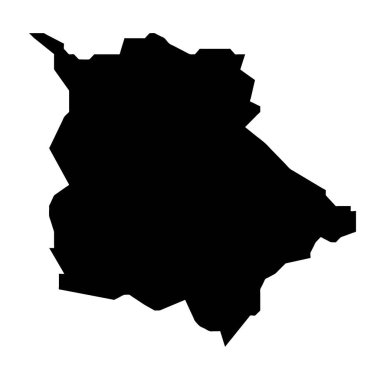 Coamo haritası, Porto Riko 'nun idari bölümü. Vektör illüstrasyonu.