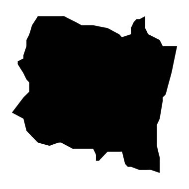 San Sebastian haritası, Porto Riko 'nun idari bölümü. Vektör illüstrasyonu.