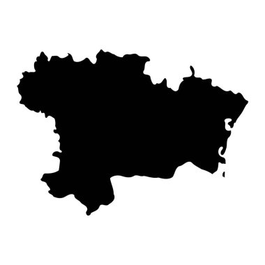 Aude departmanı haritası, Fransa idari bölümü. Vektör illüstrasyonu.