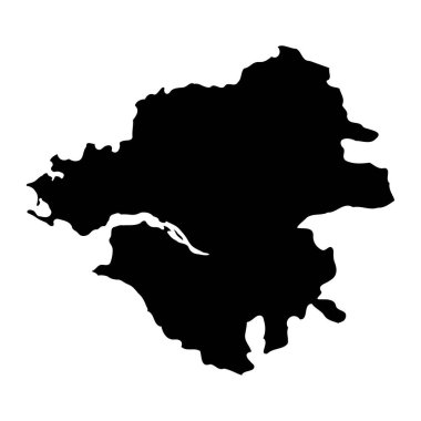 Loire Atlantique departmanı haritası, Fransa idari bölümü. Vektör illüstrasyonu.
