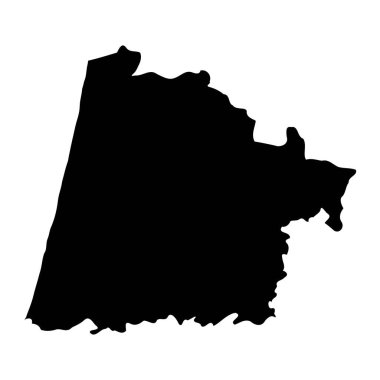 İniş bölümü haritası, Fransa idari bölümü. Vektör illüstrasyonu.