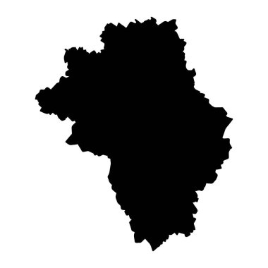 Oryol Oblastı haritası, Rusya 'nın idari bölümü. Vektör illüstrasyonu.