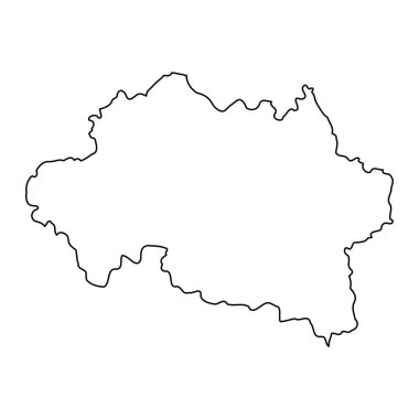 Allier departmanı haritası, Fransa idari bölümü. Vektör illüstrasyonu.