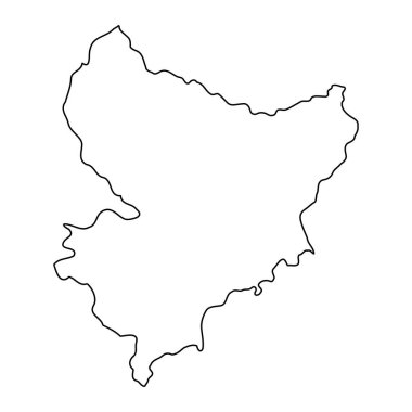 Alpes Maritimes departmanı haritası, Fransa idari bölümü. Vektör illüstrasyonu.