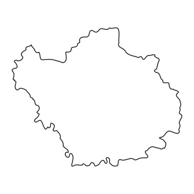 Aube departmanı haritası, Fransa idari bölümü. Vektör illüstrasyonu.