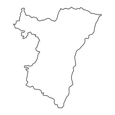 Bas Rhin departmanı haritası, Fransa idari bölümü. Vektör illüstrasyonu.