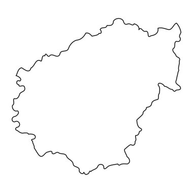 Correze departmanı haritası, Fransa idari bölümü. Vektör illüstrasyonu.