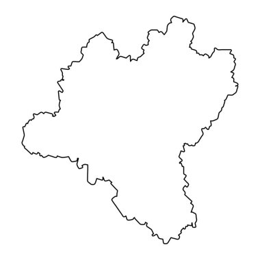 Lipetsk Oblastı haritası, Rusya 'nın idari bölümü. Vektör illüstrasyonu.