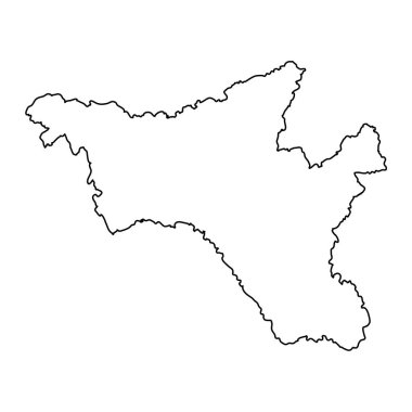 Amur Oblastı haritası, Rusya 'nın idari bölümü. Vektör illüstrasyonu.