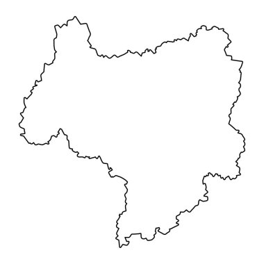 Bryansk Oblastı haritası, Rusya 'nın idari bölümü. Vektör illüstrasyonu.