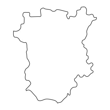 Çeçenistan haritası, Rusya 'nın idari bölümü. Vektör illüstrasyonu.