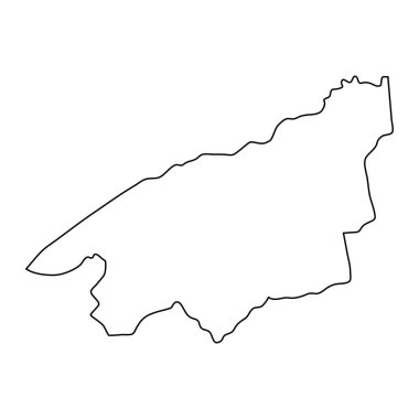 Serravalle Castelli haritası, San Marino idari bölümü. Vektör illüstrasyonu.