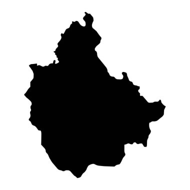 Üsküp İstatistik Bölgesi haritası, Kuzey Makedonya 'nın idari bölümü. Vektör illüstrasyonu.