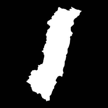 Hualien eyalet haritası, Çin Cumhuriyeti, Tayvan. Vektör illüstrasyonu.