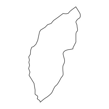 Lemba Bölgesi haritası, Sao Tome ve Principe 'nin idari bölümü. Vektör illüstrasyonu.