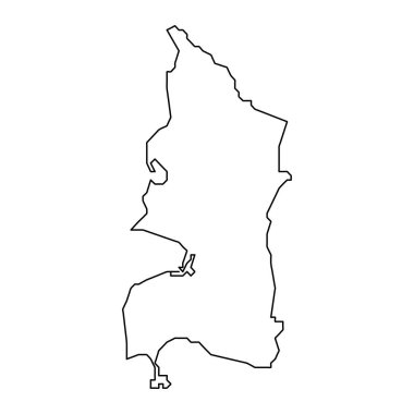 Cabo Rojo haritası, Porto Riko 'nun idari bölümü. Vektör illüstrasyonu.