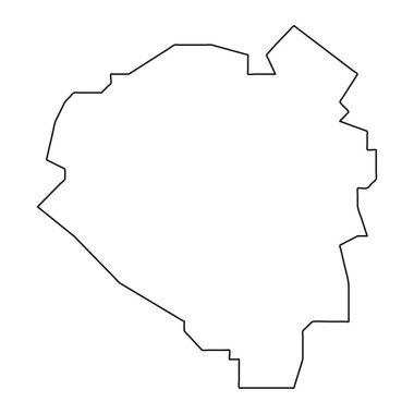 Aibonito haritası, Porto Riko 'nun idari bölümü. Vektör illüstrasyonu.