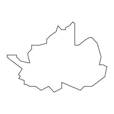 Cidra haritası, Porto Riko 'nun idari bölümü. Vektör illüstrasyonu.