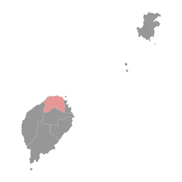 stock vector Lobata District map, administrative division of Sao Tome and Principe. Vector illustration.