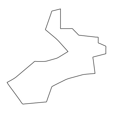 Saint Louis bölge haritası, Seyşeller 'in idari bölümü. Vektör illüstrasyonu.