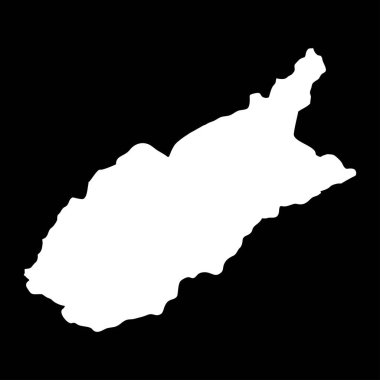 Caazapa departmanı haritası, Paraguay departmanı. Vektör illüstrasyonu.