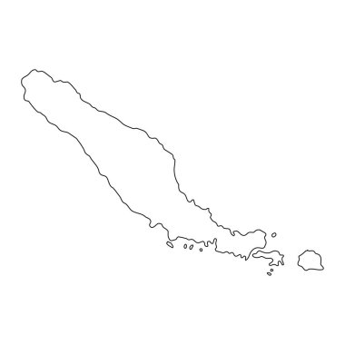 Choiseul eyalet haritası, Solomon Adaları idari bölümü. Vektör illüstrasyonu.