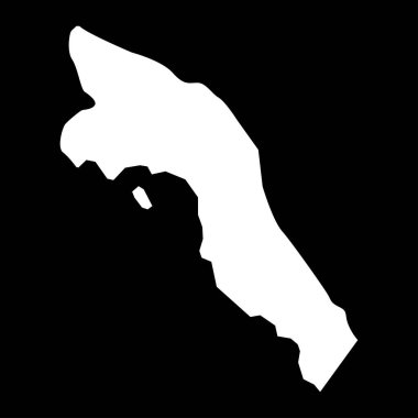 Budva belediye haritası, Karadağ 'ın idari alt bölümü. Vektör illüstrasyonu.