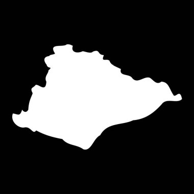 Doğu Sussex haritası, İngiltere 'nin törensel ilçesi. Vektör illüstrasyonu.