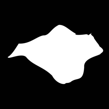 Wight Adası haritası, İngiltere 'nin törensel ilçesi. Vektör illüstrasyonu.