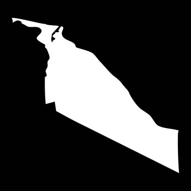 Port Said Valiliği haritası, Mısır idari bölümü. Vektör illüstrasyonu.