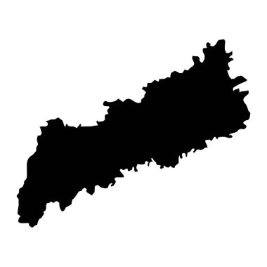 Sahiwal bölge haritası, Pakistan idari bölümü. Vektör illüstrasyonu.