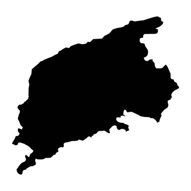 Sargodha bölge haritası, Pakistan idari bölümü. Vektör illüstrasyonu.