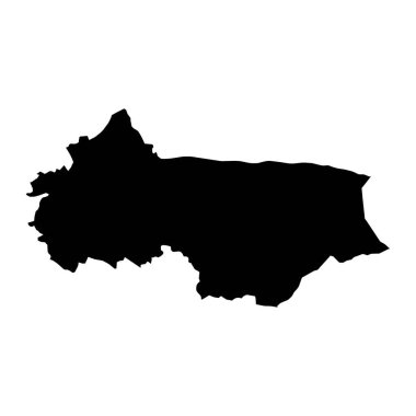 Sanghar bölge haritası, Pakistan idari bölümü. Vektör illüstrasyonu.