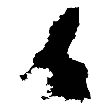 Malir bölge haritası, Pakistan idari bölümü. Vektör illüstrasyonu.