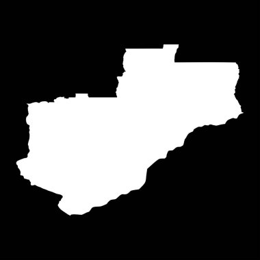 Lunda Norte eyalet haritası, Angola idari bölümü.