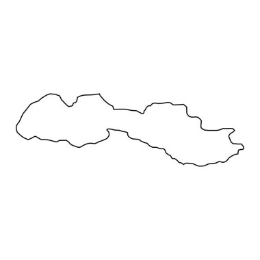 Ziarat bölge haritası, Pakistan idari bölümü. Vektör illüstrasyonu.