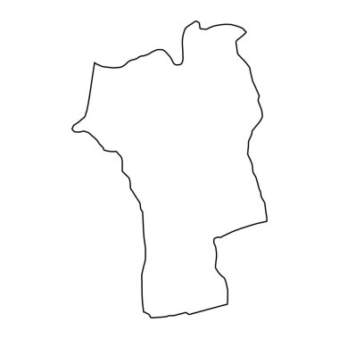 Jhal Magsi bölge haritası, Pakistan idari bölümü. Vektör illüstrasyonu.