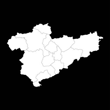 Merkez Anadolu bölgesi haritası, Türkiye 'nin idari bölümleri. Vektör illüstrasyonu.