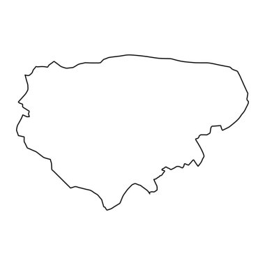 Shaheed Benazirabad bölge haritası, Pakistan idari bölümü. Vektör illüstrasyonu.