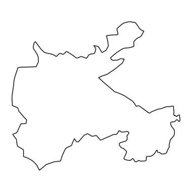 Tando Muhammad Khan bölge haritası, Pakistan idari bölümü. Vektör illüstrasyonu.