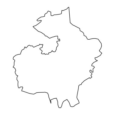 Kötü bölge haritası, Pakistan idari bölümü. Vektör illüstrasyonu.