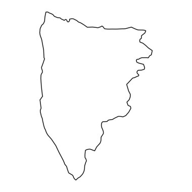 Dadu bölge haritası, Pakistan idari bölümü. Vektör illüstrasyonu.