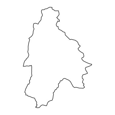 Jamshoro bölge haritası, Pakistan idari bölümü. Vektör illüstrasyonu.