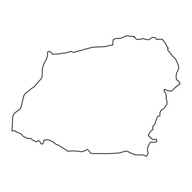 Qambar Shahdadkot bölge haritası, Pakistan idari bölümü. Vektör illüstrasyonu.