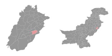 Pakistan bölge haritası, Pakistan idari bölümü. Vektör illüstrasyonu.