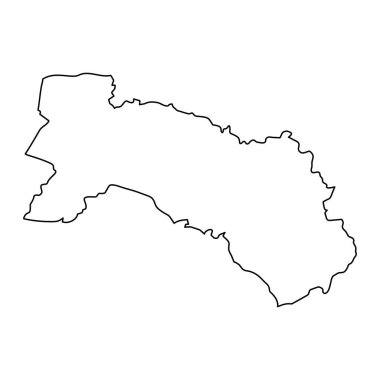 Chachoengsao eyalet haritası, Tayland idari bölümü. Vektör illüstrasyonu.
